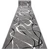 rugsx Passatoia SILVER CHOCO per cucina, corridoio, soggiorno, robusto, classico, grigio 60x250 cm