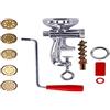 Tagliapasta Torchio per Pasta Fresca con 5 Trafile in Ottone, Custodia Antipolvere e Ghiera in Alluminio | per Spaghetti, Maccheroni, Bucatini, Caserecce e Chitarra | Macchinetta Pasta Maker Tagliapasta.com