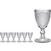 amara-global 6 bicchieri da vino rosso da 330 ml per vino rosso, taglio diamantato VI-6 (trasparente)