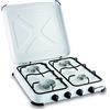 KEMPER - Piano cottura a gas portatile 4 fuochi - 4650 W - bianco laccato