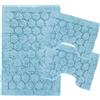 SaRani Set Tappeti Bagno Tris 3 Pezzi Doccia Bidet Water Foglia Colori (Celeste)