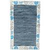 HOME ZEN HOUSEHOLD LINEN Passatoia Tappeto 100% Cotone Art. LOVE Shabby Chic Bordato con Stampa Cuori 50x240 cm Azzurro