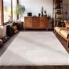 Carpetsale24 Tappeto Salotto Moderno Beige 280 x 370 cm Stile Scandinavo Boho 3D - Tappeto Soggiorno Pelo CortoIdeale per Cucina e Camera da Letto