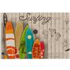 MIAOMANSENSTORE Boxbit Zerbino, surf tavola da surf vita da spiaggia Hello Summer Beige motivo legno zerbino di benvenuto decorazioni casa Regali