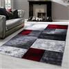 Teppium Tappeto per Soggiorno 240 x 340 cm Rosso- Design Moderno Rettangolare Tappeto a Pelo Corto per Cucina, Sala da Pranzo e Camera da Letto, Extra Morbido e Facile da Pulire