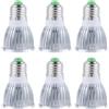 Leo's Light Lampadina E27 LED Faretto 9W, Luce Bianca Calda 3000K 800LM, Equivalenti ad Lampada Alogene da 80W, Non Dimmerabili, Fascio 120 Gradi Spotlight LED, 6 confezione (Bianca Calda-3000K, E27)