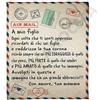 Mina Store GRAFICA NOCERA Coperta Dedica Lettera Plaid al Figlio dalla Mamma Famiglia dedica speciale Regalo Natale Compleanno Ricorrenza Lenzuola Pile (70cm X 100cm (copertina))