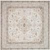 VARIKASHOM Tappeto Quadrato,Marrone Beige Avorio Floreale Distressed Orientale, Crema, 180 x 180 cm, Tappeti Pelo Corto lavabile Camera Salotto, Antiscivolo Facile da Pulire