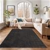 SIMPEX Tappeti a pelo corto, Unicolor - Monocroma, Tappeto Nero, 160 x 230 cm, Tappeti in stile moderno, Tappeto soggiorno