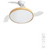 CREATE / WIND CLEAR STUDIO M/Ventilatore da soffitto con luce bianco e legno chiaro con telecomando / 40W, Pale retrattili, Ø108 cm, funzione estate-inverno