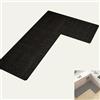 Generic Tappeto Antiscivolo per Cucina, Tappeto a Forma di L Antiscivolo, Tappeto da Cucina in Gomma Assorbente, Impermeabile e Lavabile, Design Angolare