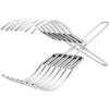 BlissfulAbode Pinze da taglio in acciaio inox per arrosto di carne, pane e prodotti con supporto per alimenti per affettare in modo sicuro e preciso