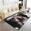 Loussiesd Tappeto da salotto per ragazzi con giocatore di basket per camera da letto, 100 x 150 cm, decorazione per bambini e ragazze, a tema sportivo, per interni, decorazione per la stanza