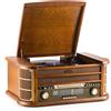 SHUMAN 7 in 1 Sistema Musicale Legno,Giradischi Vinile, Lettore CD, Lettore MP3,