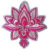 Bling! Handmade Fiore di Loto Toppa Ricamata Termoadesiva | Cucire | Emblema Applique Distintivo Spilla Abbigliamento T-shirt Jeans Cappelli Pantaloni Borse Accessori Giacche Zaino | DIY 10cm