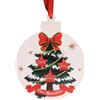 Faltec Pallina di Natale Personalizzabile con Nomi Famiglia, Decorazione Albero Natale in Legno, Ornamento Natalizio con Cognome, Addobbo Personalizzato per Interno (Palline a forma di stella)