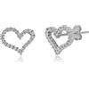 Meissa Orecchini cuore donna argento Orecchini carini ipoallergenici con zirconia cubica Orecchini a borchia Piercing Regalo di compleanno per lei