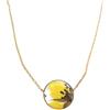 Handmade Collana donna fiore vero girasole in resina uv. Ciondolo cerchio oro con catenella acciaio.Gioielli resina.Fiori pressati essiccati