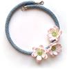 Handmade collana all'uncinetto con fiori, collana ninfee