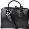 ItalianHandbags Borsa messenger pelle borsa notebook borsa tablet uomo donna nero cartella porta laptop borsa in pelle con manici e tracolla borsa spalla