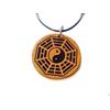 BlackSheepStore Bagua in cuoio ciondolo Made in Italy collana portachiavi Chakra Oriente Yin Yang