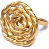 Handmade Anello artigianale,in alluminio anodizzato,pezzo unico!Modello Andromeda small Oro Antico.