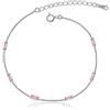 Meissa Bracciale Donna Argento 925 Bracciale tennis da donna Placcato oro Regolabile Bracciale amicizia alla moda Regalo di nozze, Argento (pietra rosa)
