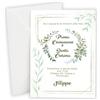 Handmade Invito Prima Comunione e Cresima personalizzabile - formato 13x18 cm con busta - versione cartacea - tema verde elegante - 1 pezzo (CRE-03-INV)