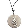 Handmade Chiave di Violino : Ciondolo in Argento 925 - Pendente Chiave di Sol con Girocollo - Musica - Musicista - Arte - Note Musicali