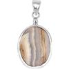 Handmade Generico Natural Blue Lace Agate Pendant Handmade 925 Sterling Silver Jewelry Birthday Gift For Her Pendant For Women