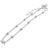 Moun Jewels Bracciale rosario lungo 17 cm + 3 cm di estensione, in argento 925 nickel free.