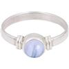 Meadows Anello in opale dendritico naturale Anello in argento sterling 925 Anello in pietra preziosa rotonda minimalista fatto a mano