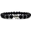KARDINAL WEIST animale onice bracciale, perle di gemma, gioielli per uomo e donna, animale di potere - forza - saggezza - calma - №1 (S, elefante)