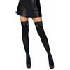 Leg Avenue Calze Opache con Fiocco Plus Up, Nero