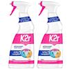 K2r - Smacchiante spray pre-lavaggio, 750 ml, set di 2