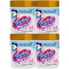Vanish Oxi Action Bianco Splendente Smacchiatore in Polvere Lavatrice Capi Bianchi Multi Efficacia Rimuove Macchie e Odori Azione Anti-Grigio Senza Candeggina - 4 Barattoli da 500g