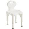 Invacare Sedia Doccia - Invacare I-Fit 9781E - Sgabello Bagno per Anziani con Schienale Estraibile - Sedia in Plastica Resistente e Antiscivolo - Regolazione Altezza a Vite - Bianco