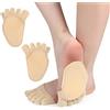 Xemz Five Toes Mezze Calze, 1 paio di calzini antiscivolo invisibili cinque dita dei piedi, cuscinetti per avampiede, 5 dita dei piedi, coprimozzo per dita dei piedi, calzini per alleviare l'attrito