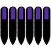Mont Bleu Lima per unghie in vetro colorato in sacchetto di nero - piccole dimensioni - vero cristallo di Boemia temperato - Fatto a mano in Repubblica Ceca