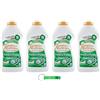 Beni Culinari 4 X Spuma Di Sciampagna Detergente Fresco Pulito - Classico detersivo liquido con formula concentrata ideale per tutti i tessuti 16 lavaggi 800 ml + portachiavi Beni Culinari
