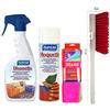 Dc Casa NUNCAS DIVANETTE 500 ML + MOQUETTE 500 ML + pacco 5 pezzi panni microfibra 30x40 e SPAZZOLA PER TAPPETI 38x8cm