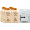 FEI FAN SET: Talco Profumato, Pelle Morbida e Vellutata, 100% Origine Naturale, Senza Conservanti 200g + Spugna Per Il Viso (4 Barattoli+Spugna)