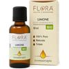 FLORA Olio Essenziale Limone BIO-CODEX 50 ml - Citrus limon 100% Puro, Spremitura a Freddo, Profumo Agrumato Energizzante & Sgrassante, Uso Alimentare, Diffusore, Cosmesi e Pulizie Naturali