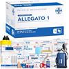 AIESI® kit di reintegro ALLEGATO 1 MAGGIORATO pacco medicazione per cassetta di pronto soccorso aziende più 3 dipendenti, Conforme DM388/DL81, Made in Italy
