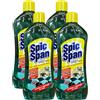 Generic Spic & Span Detergente Pavimenti e Parquet, Amico degli Animali Domestici, Igienizzante, Ipoallergico con Odor Neutralizer, Formato da 1lt (4 Unità)