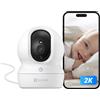 EZVIZ Telecamera Wi-Fi Interno 2K, Videocamera Sorveglianza 3MP per animali e ba