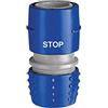 TATAY Connettore Rapido per Tubo da Giardino 1/2 (12,5mm) - 5/8 (15mm) STOP Top Line, Connettore Universale, Installazione Facile, Protezione Solare, Blu