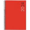 Miquelrius - Agenda annuale 2024, settimanale con vista verticale, dimensioni Plus, 155 x 213 mm (simile A5), copertina flessibile in polipropilene, rilegatura a spirale, catalano, inglese e