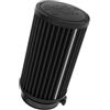 K&N Filtro Aria Nero Dryflow Universale Rotondo 64mm flangia, 89mm diametro esterno, 152mm altezza (RU-3131HBK)