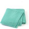 Surwin Coperta Bimbo in Maglia per Bambino, Surwin Baby Copertina Neonato Multiuso in Cotone Biologico per Carrozzina Culla Lettino Passeggino (80x100cm,Verde chiaro)